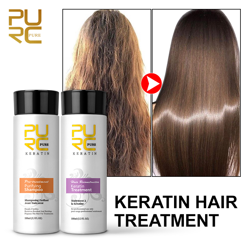 Hair Care Organic - PURC Brasilianische Keratin-Haarbehandlung für lockiges, geschädigtes