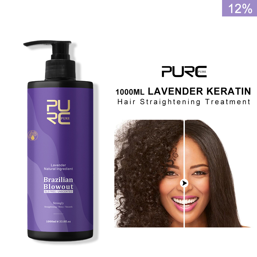 Hair Care Organic - PURC Lavendel 12 % brasilianische Keratin-Glättungsbehandlung,